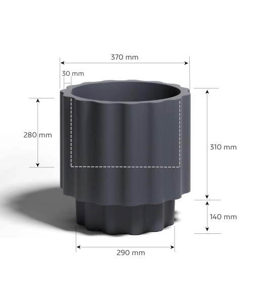 Donica Ribbo walec 45 cm